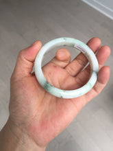 Load image into Gallery viewer, 57.5mm Certified 100% natural Type A green/white jadeite jade bangle BM32-9745