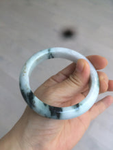 Load image into Gallery viewer, 58mm Certified Type A 100% Natural light green/white Jadeite Jade bangle S53-0441