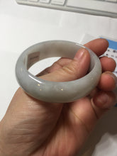 Load image into Gallery viewer, 47.5mm certified 100% natural Type A icy watery green white broad style oval jadeite jade bangle BK129-0267