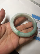 Load image into Gallery viewer, 57.4mm certified 100% natural type A sunny green/purple/yellow jadeite jade bangle BN102-7712