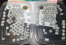 Load image into Gallery viewer, 12mm Type A 100% Natural white/light green/purple olive shape Jadeite Jade LuluTong (Every road is smooth) beads AX23 (Add on item)