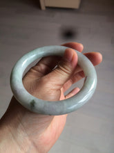 Load image into Gallery viewer, 60mm Certified Type A 100% Natural sunny green/white/purple chubby round cut Jadeite Jade bangle BF3-0028