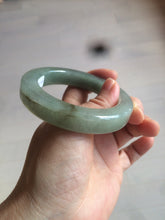 Load image into Gallery viewer, 53.4mm certified type A 100% Natural dark green/gray square style Jadeite Jade bangle BH34-5250