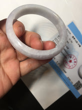 Load image into Gallery viewer, 57mm certified 100% natural type A purple/white jadeite jade bangle E81-0823