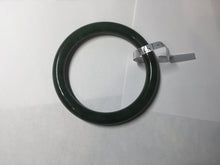 Load image into Gallery viewer, 60.4mm certified 100% Natural dark green/black nephrite Jade(碧玉) bangle HN11-1576