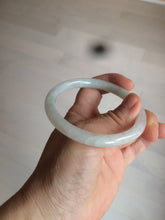 Load image into Gallery viewer, 54.8mm Certified type A 100% Natural light green/white round cut Jadeite bangle W100-6500 Add-on item!