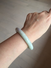 Load image into Gallery viewer, 53.9mm 100% natural Type A green/purple/yellow(FU LU SHOU) chubby jadeite jade bangle BK74-5806