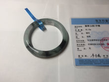 Load image into Gallery viewer, 53mm certified 100% natural Type A icy watery dark green brown jadeite jade bangle AH102-4492