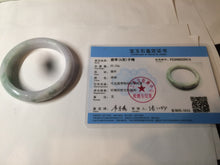 Load image into Gallery viewer, 56.2mm certified Type A 100% Natural green/purple/white Jadeite Jade bangle AY74-5914