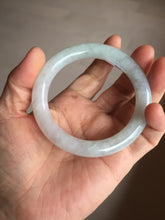 Load image into Gallery viewer, 54.5mm Certified Type A 100% Natural light green/purple round cut Jadeite Jade bangle AM98-2799