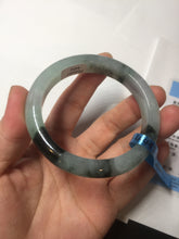 Load image into Gallery viewer, 53mm certified 100% natural Type A icy watery dark green brown jadeite jade bangle AH102-4492