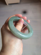 Load image into Gallery viewer, 53.4mm certified type A 100% Natural dark green/gray square style Jadeite Jade bangle BH34-5250