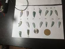 Load image into Gallery viewer, 100% Natural type A icy purple/green/white wolf fang Jadeite Jade pendant AX24