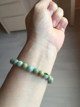 Load image into Gallery viewer, 6-8mm size 52-64mm 100% natural type A green/yellow/brown/black jadeite jade beads bracelet group BL133