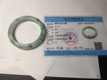 Load image into Gallery viewer, 53.7mm Certified 100% natural Type A sunny green purple jadeite jade bangle BQ33-4150