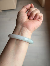 Load image into Gallery viewer, 54.5mm Certified Type A 100% Natural light green/purple round cut Jadeite Jade bangle AM98-2799