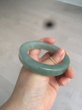 Load image into Gallery viewer, 53.4mm certified type A 100% Natural dark green/gray square style Jadeite Jade bangle BH34-5250