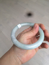 Load image into Gallery viewer, 60mm Certified Type A 100% Natural sunny green/white/purple chubby round cut Jadeite Jade bangle BF3-0028