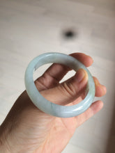 Load image into Gallery viewer, 49mm Certified Type A 100% Natural light green white oval Jadeite Jade bangle AX56-0365