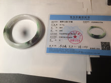 Load image into Gallery viewer, 60mm certified 100% natural type A green white  jadeite jade bangle AY75-1734