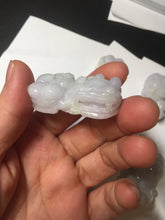Load image into Gallery viewer, 43mm 100% natural type A light purple green white jadeite jade 3D PiXiu(貔貅) pendant/desk decor BP95