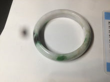 Load image into Gallery viewer, 60mm certified 100% natural type A green white  jadeite jade bangle AY75-1734