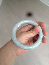 Load image into Gallery viewer, 60mm Certified Type A 100% Natural sunny green/white/purple chubby round cut Jadeite Jade bangle BF3-0028