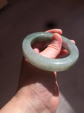 Load image into Gallery viewer, 53.4mm certified type A 100% Natural dark green/gray square style Jadeite Jade bangle BH34-5250