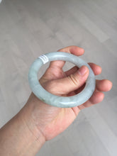 Load image into Gallery viewer, 59.1mm Certified Type A 100% Natural light green chubby round cut Jadeite Jade bangle BM24-4587