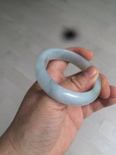 Load image into Gallery viewer, 49mm Certified Type A 100% Natural light green white oval Jadeite Jade bangle AX56-0365