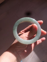 Load image into Gallery viewer, 53.4mm certified type A 100% Natural dark green/gray square style Jadeite Jade bangle BH34-5250