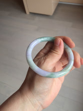 Load image into Gallery viewer, 54.5mm certified 100% natural Type A light green/purple round cut jadeite jade bangle PB87-0986