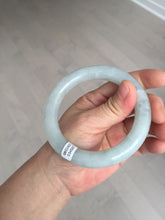 Load image into Gallery viewer, 59.1mm Certified Type A 100% Natural light green chubby round cut Jadeite Jade bangle BM24-4587