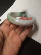 Load image into Gallery viewer, 60mm certified 100% natural type A green white  jadeite jade bangle AY75-1734