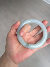 Load image into Gallery viewer, 59.1mm Certified Type A 100% Natural light green chubby round cut Jadeite Jade bangle BM24-4587
