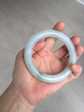 Load image into Gallery viewer, 59.1mm Certified Type A 100% Natural light green chubby round cut Jadeite Jade bangle BM24-4587