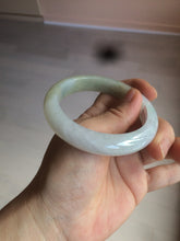 Load image into Gallery viewer, 55.9mm Certified Type A 100% Natural white/green/yellow early spring morning color Jadeite Jade bangle A105-5066