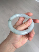 Load image into Gallery viewer, 59.1mm Certified Type A 100% Natural light green chubby round cut Jadeite Jade bangle BM24-4587