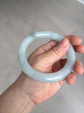 Load image into Gallery viewer, 59.1mm Certified Type A 100% Natural light green chubby round cut Jadeite Jade bangle BM24-4587