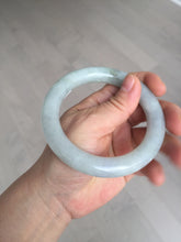 Load image into Gallery viewer, 59.1mm Certified Type A 100% Natural light green chubby round cut Jadeite Jade bangle BM24-4587