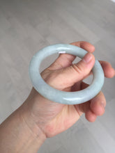 Load image into Gallery viewer, 59.1mm Certified Type A 100% Natural light green chubby round cut Jadeite Jade bangle BM24-4587