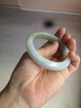 Load image into Gallery viewer, 55.9mm Certified Type A 100% Natural white/green/yellow early spring morning color Jadeite Jade bangle A105-5066