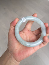 Load image into Gallery viewer, 59.1mm Certified Type A 100% Natural light green chubby round cut Jadeite Jade bangle BM24-4587