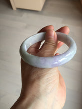 Load image into Gallery viewer, 58mm 100% natural certified light green purple yellow(FU LU SHOU) jadeite jade bangle BN37-7345