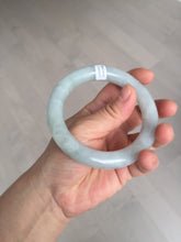 Load image into Gallery viewer, 59.1mm Certified Type A 100% Natural light green chubby round cut Jadeite Jade bangle BM24-4587