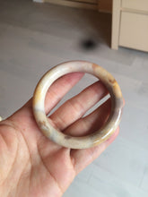 Load image into Gallery viewer, 53.8mm 100% natural beige yellow pink purple round cut a taste of the tropical Coral Jade (珊瑚玉) bangle SY22