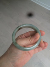 Load image into Gallery viewer, 50mm certified 100% natural Type A dark green/black oval jadeite jade bangle AM84-2870