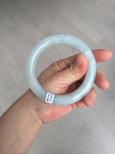 Load image into Gallery viewer, 59.1mm Certified Type A 100% Natural light green chubby round cut Jadeite Jade bangle BM24-4587