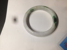 Load image into Gallery viewer, 60mm certified 100% natural type A green white  jadeite jade bangle AY75-1734