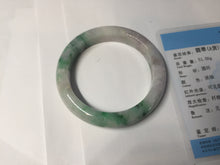 Load image into Gallery viewer, 53.7mm Certified 100% natural Type A sunny green purple jadeite jade bangle BQ34-4135